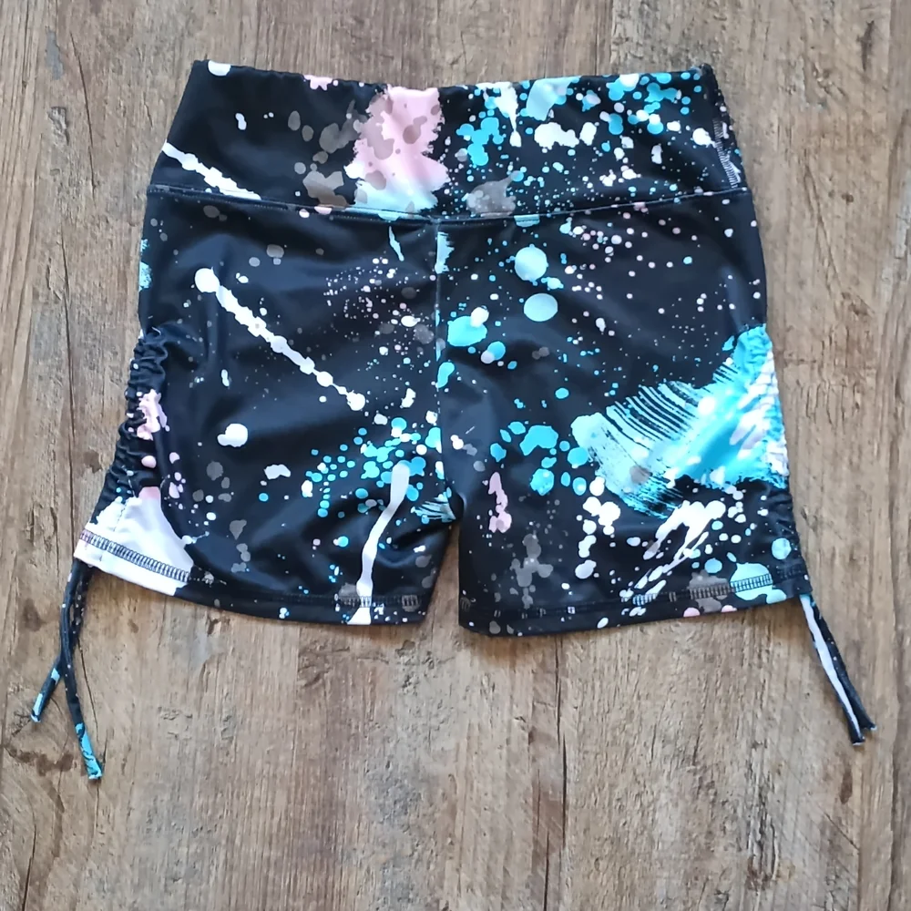 Justice Black Blue & Pink Girls Shorts Size L/12/14